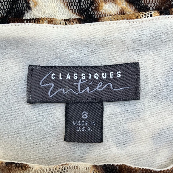 VINTAGE Y2K Entier Classiques Animal Print Sleeveless Stretch Top Women’s Small - Picture 5 of 7